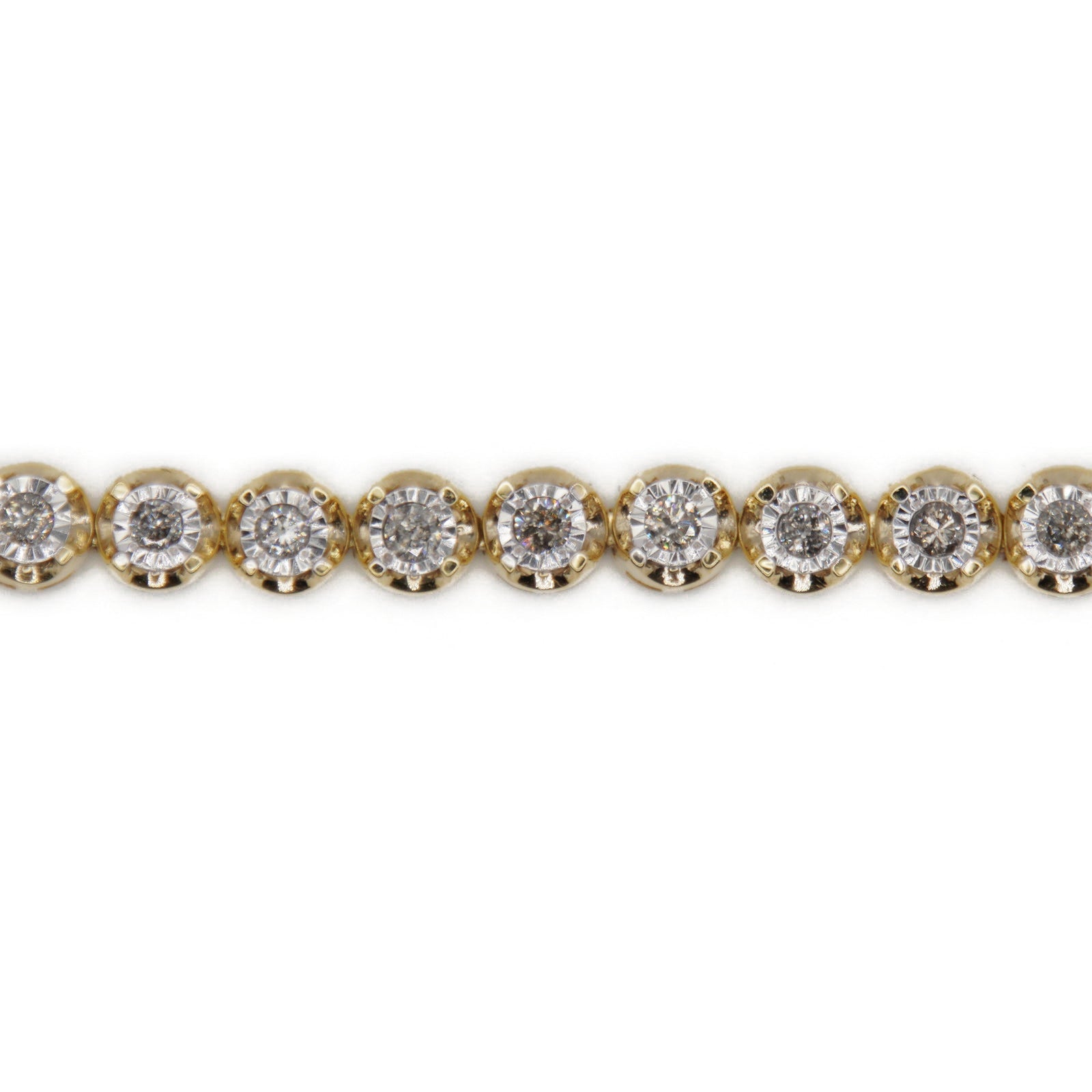 10k Solid Gold 5mm Lab Diamond Tennis Bracelet