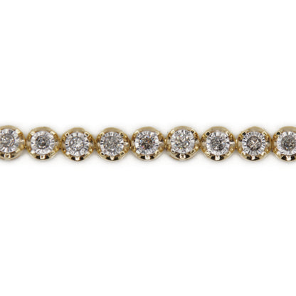 10k Solid Gold 5mm Lab Diamond Tennis Bracelet
