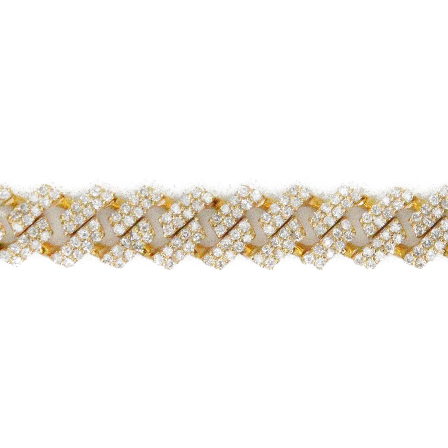 10k Solid Gold 5mm Lab Diamond Cuban Bracelet