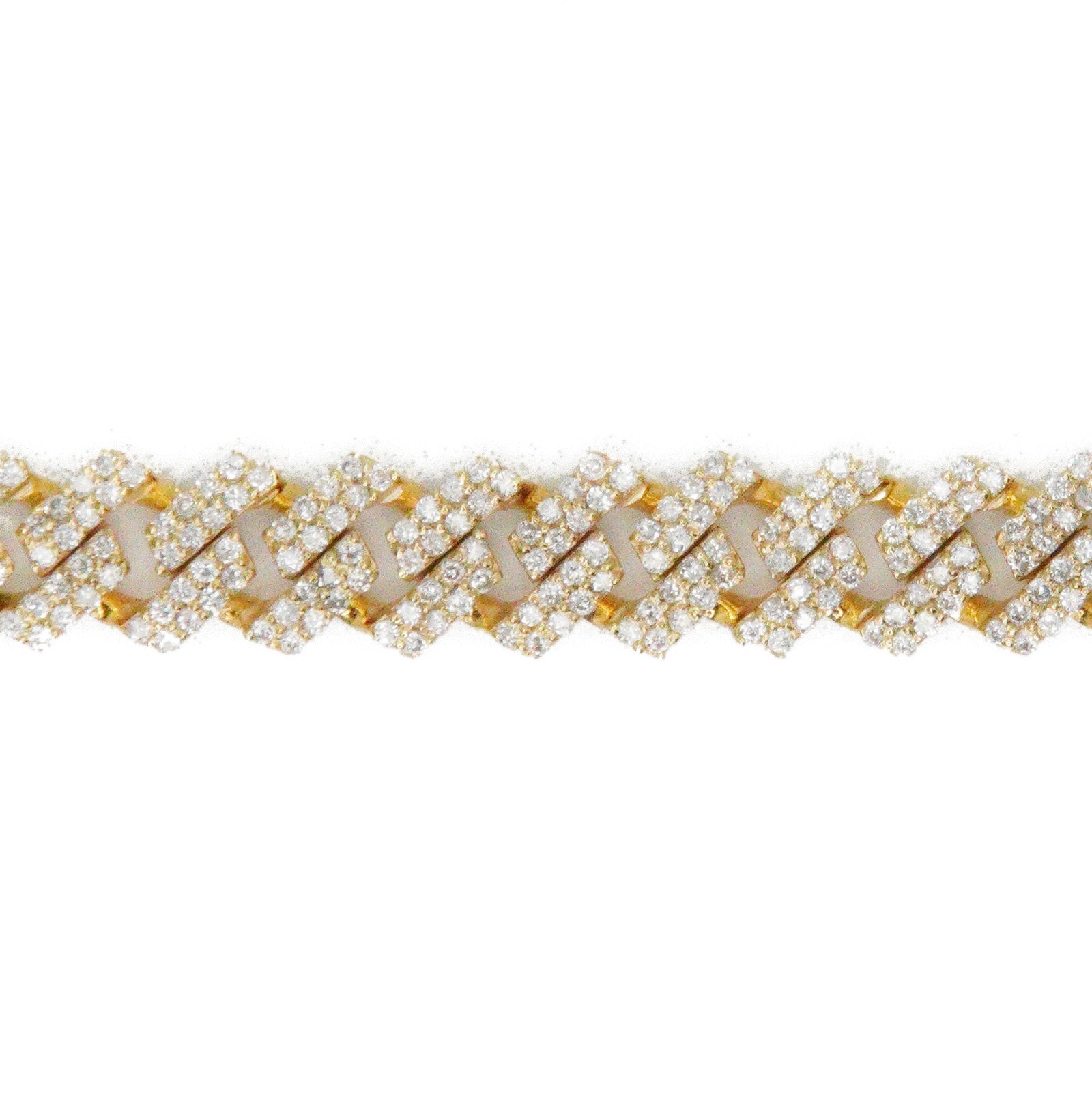 10k Solid Gold 5mm Lab Diamond Cuban Bracelet