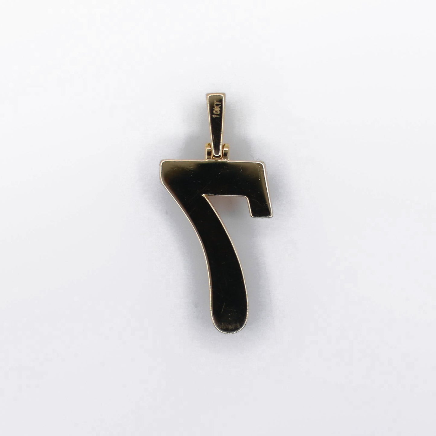 10k Solid Gold Center Pointer Lab Diamond Number Pendants