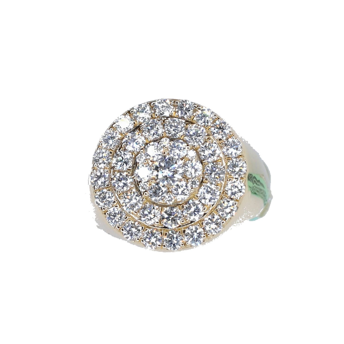 10k Solid Gold Diamond Lab Cake Men's Ring