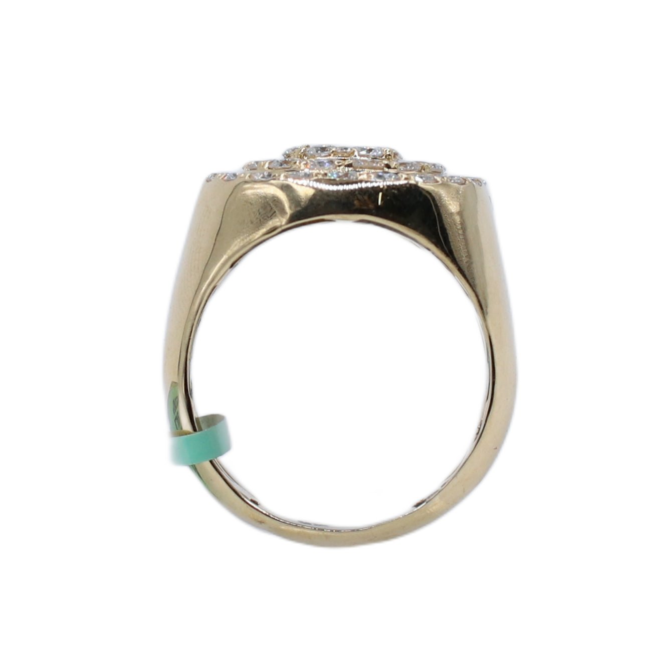 10k Solid Gold Diamond Lab Cake Men's Ring