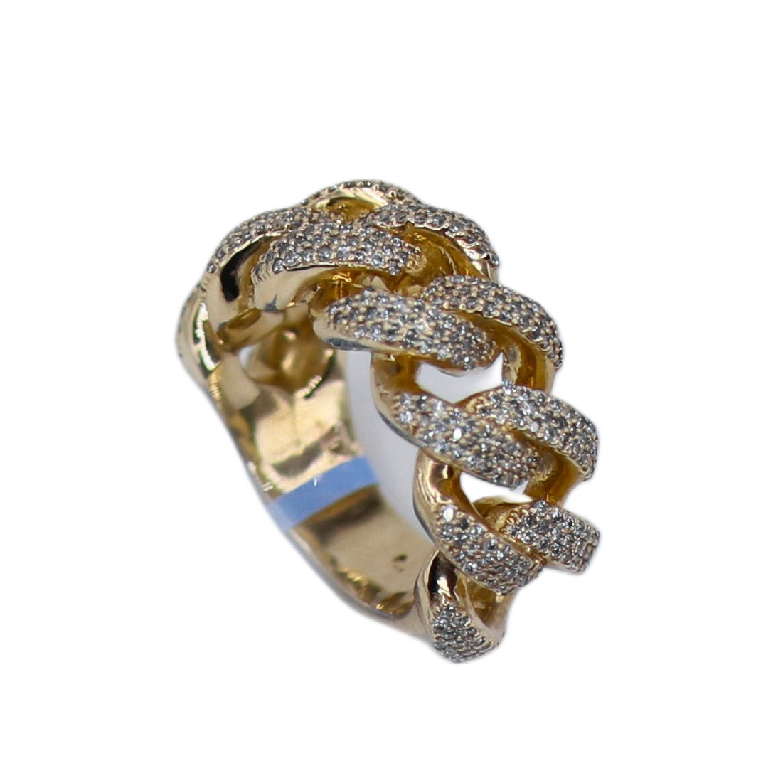 10k Solid Gold Diamond XL Heavy Cuban Ring