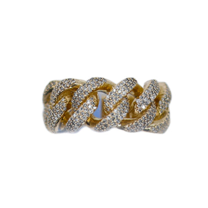 10k Solid Gold Diamond XL Heavy Cuban Ring