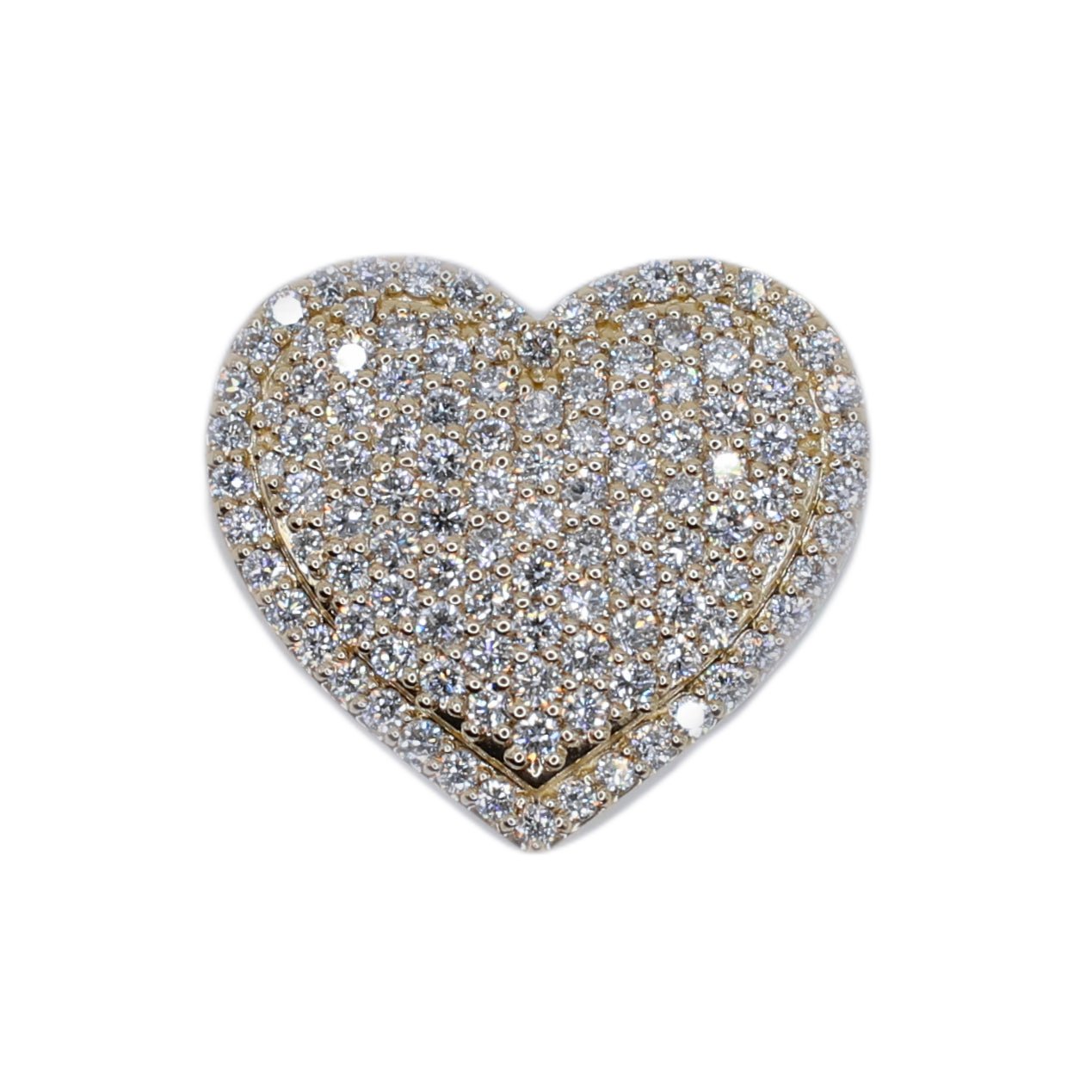 10k Solid Gold Lab Diamond 3D Heart Ring