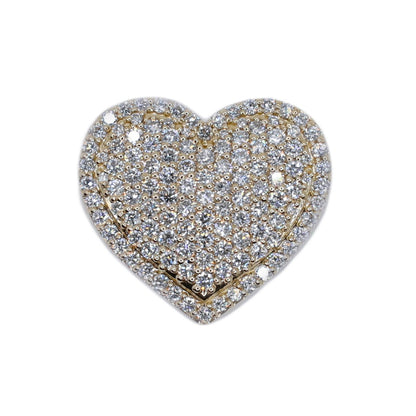 10k Solid Gold Lab Diamond 3D Heart Ring