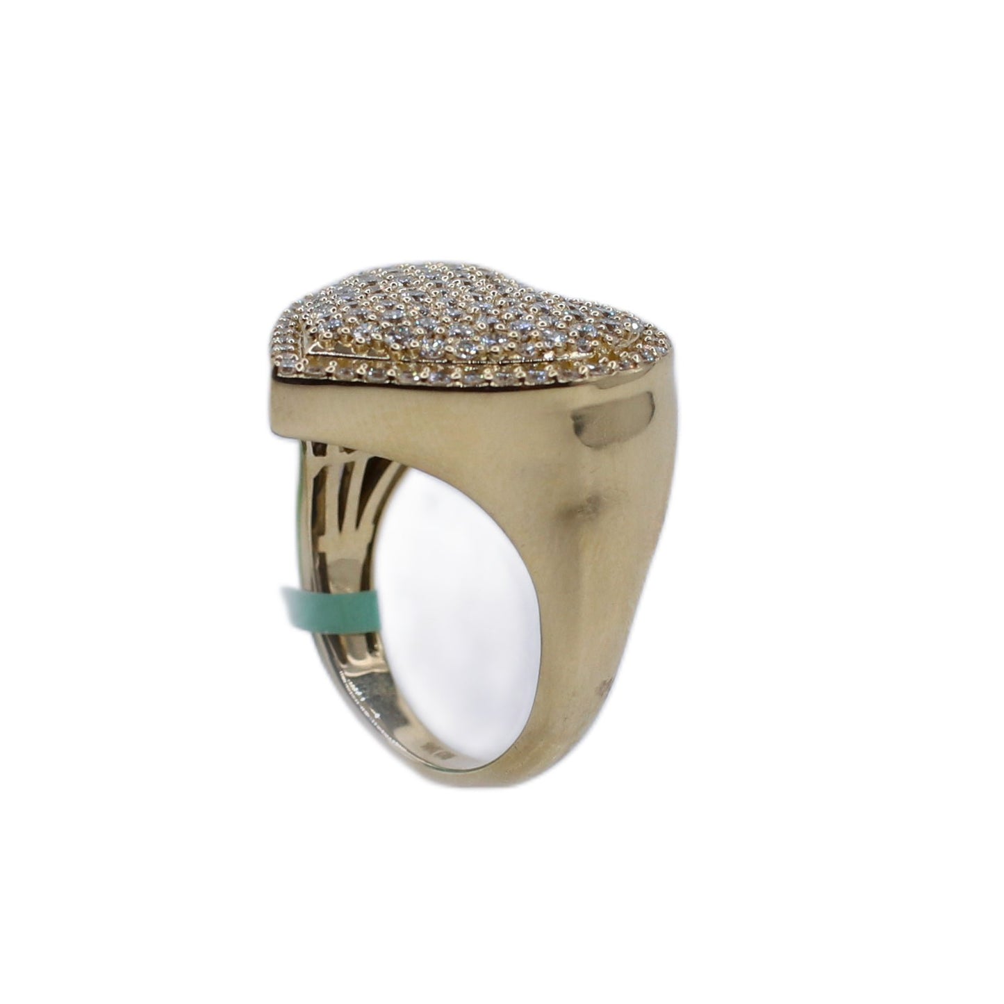 10k Solid Gold Lab Diamond 3D Heart Ring