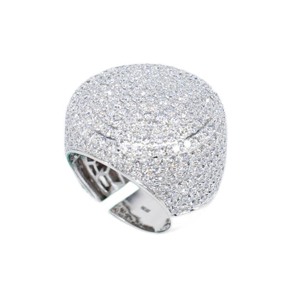 10k Solid Gold Lab Diamond Bustdown Pave Men's Ring