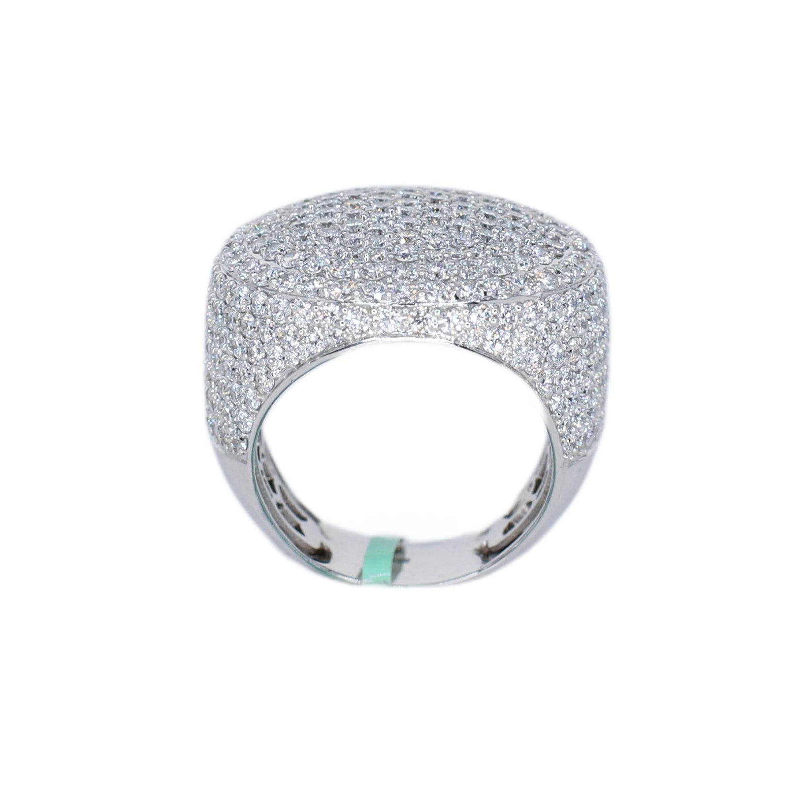 10k Solid Gold Lab Diamond Bustdown Pave Men's Ring