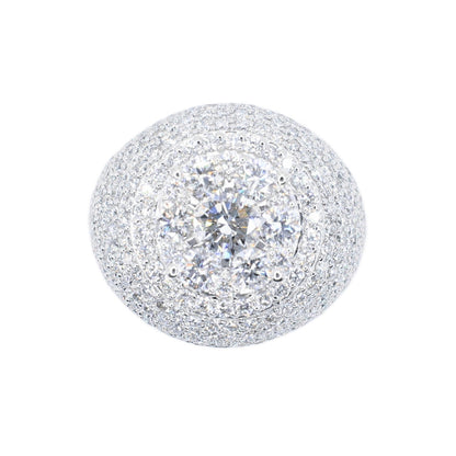 10k Solid Gold Lab Diamond Dome Cluster Men's Ring