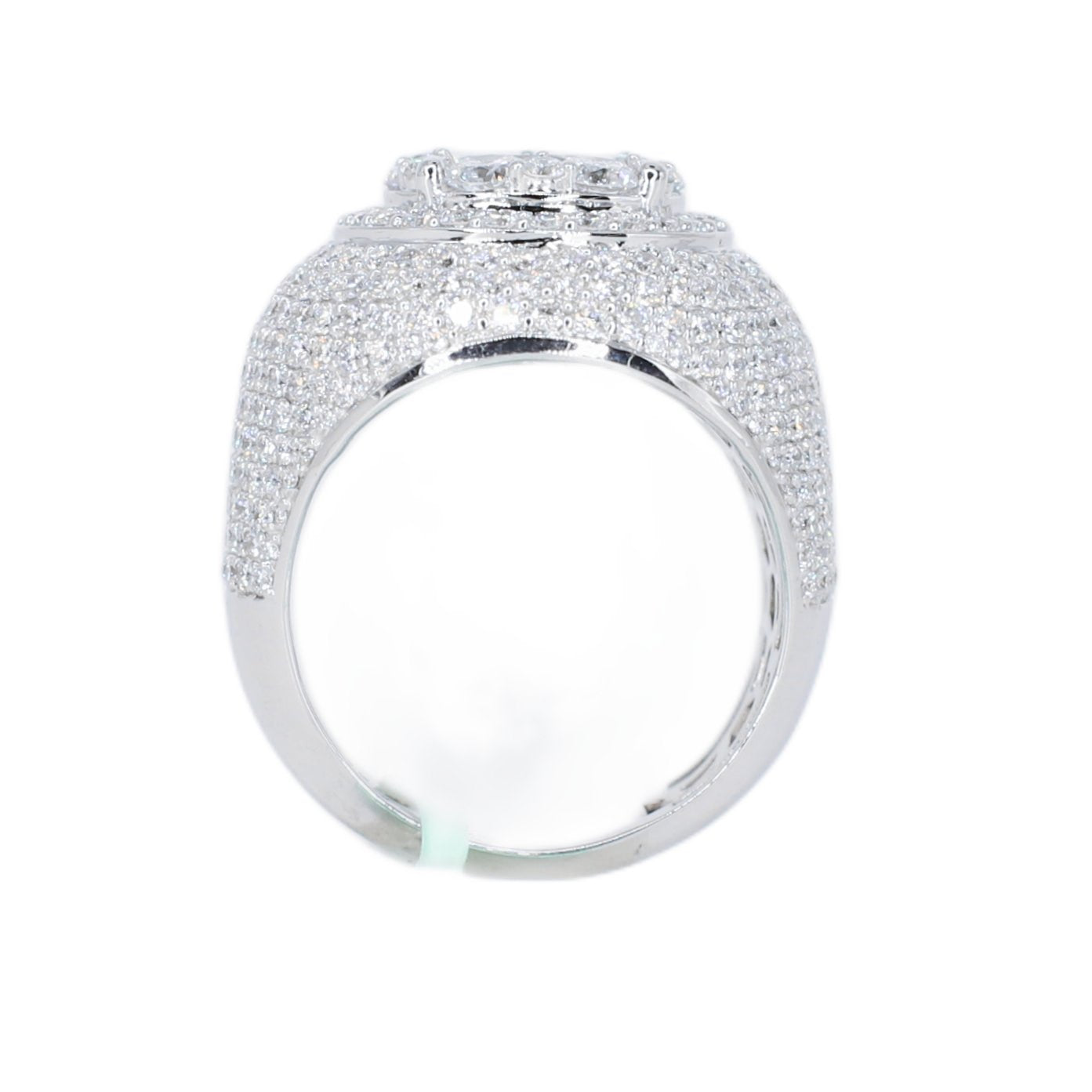 10k Solid Gold Lab Diamond Dome Cluster Men's Ring