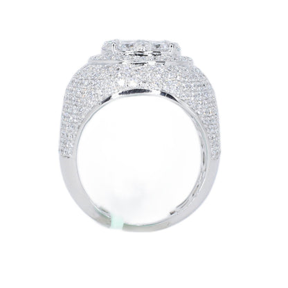 10k Solid Gold Lab Diamond Dome Cluster Men's Ring