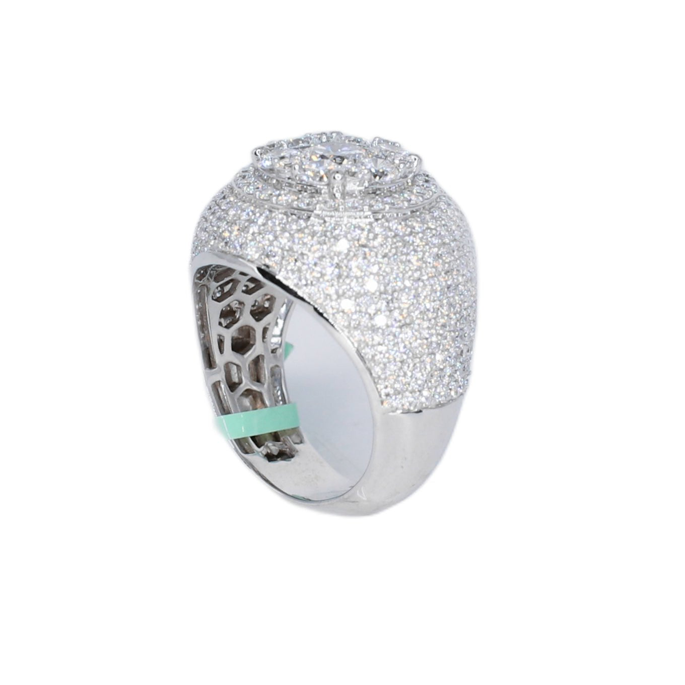 10k Solid Gold Lab Diamond Dome Cluster Men's Ring