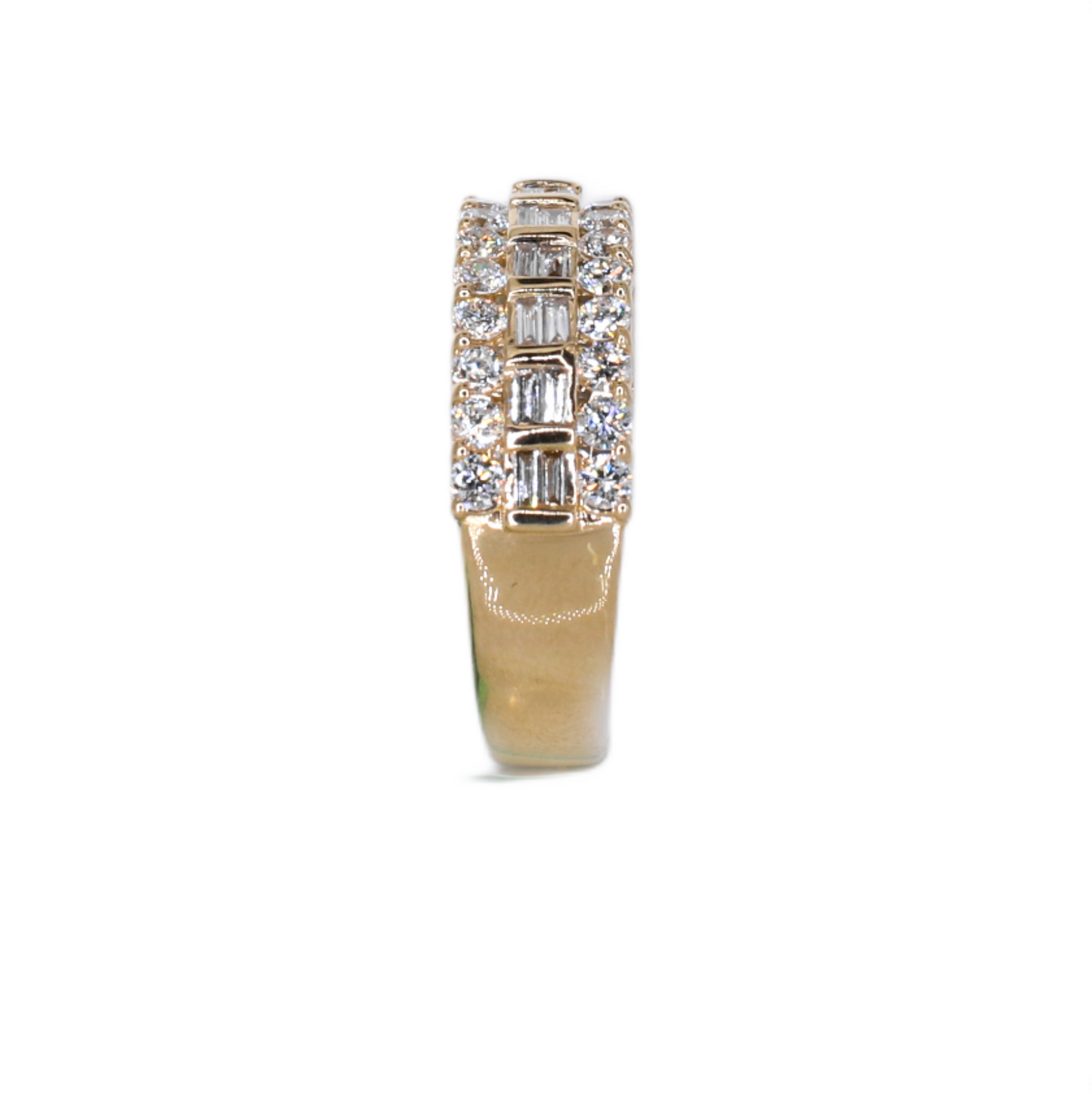 10k Solid Gold Lab Diamond Imperial Prism Men's Band