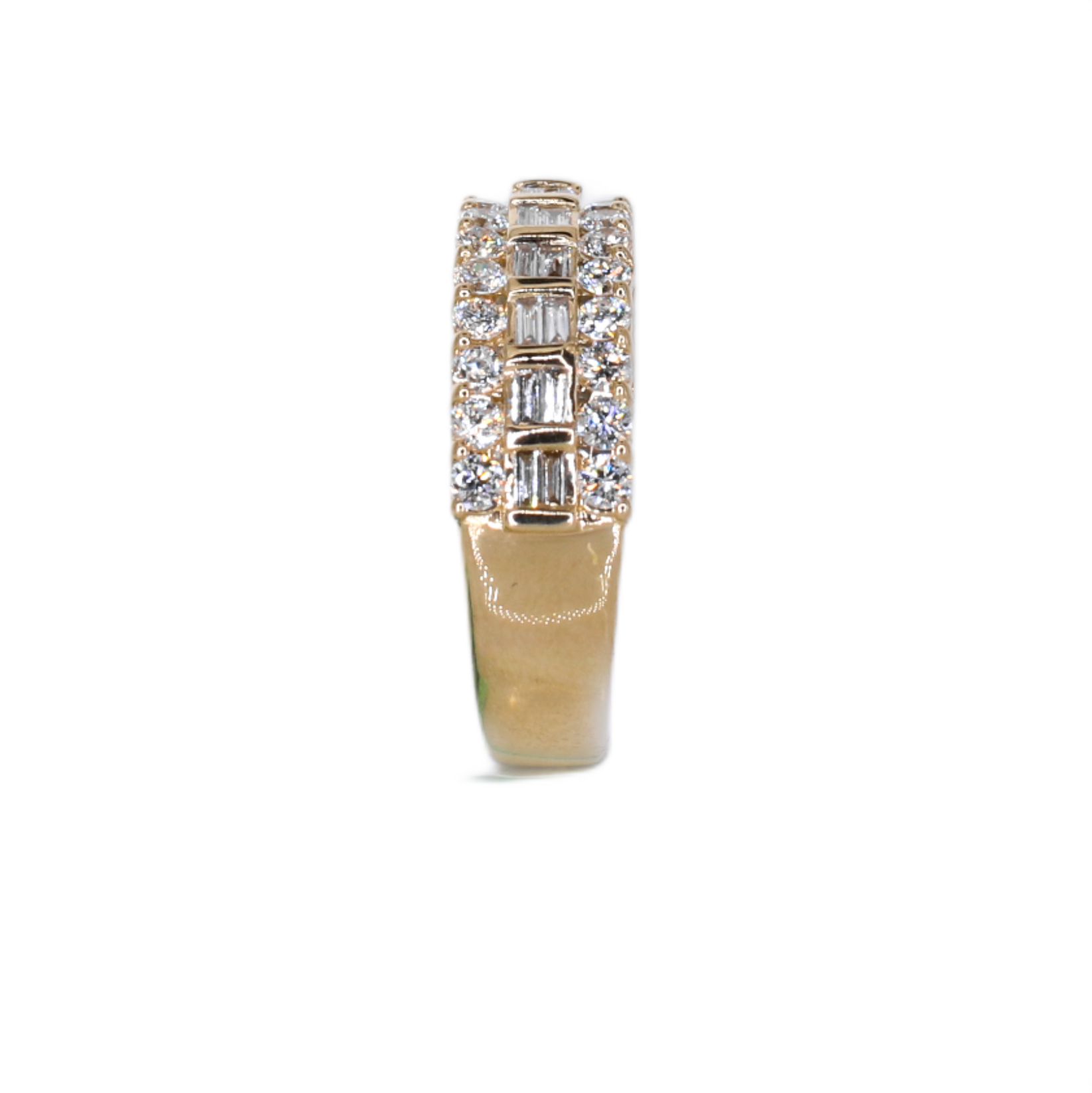 10k Solid Gold Lab Diamond Imperial Prism Men's Band