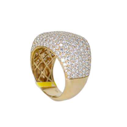 10k Solid Gold Lab Diamond Pave Cushion Men's Ring