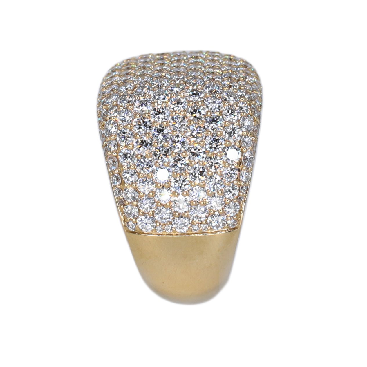 10k Solid Gold Lab Diamond Pave Cushion Men's Ring