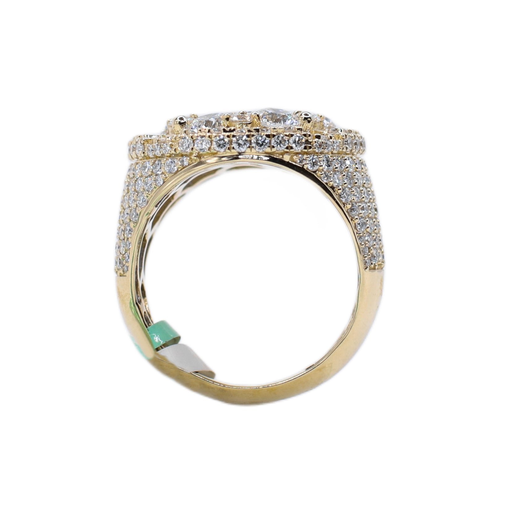 10k Solid Gold Lab Diamond Pointer Cluster Men's Ring