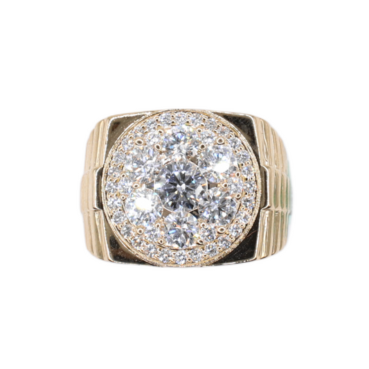 10k Solid Gold Lab Diamond Royal Apex Men's Ring