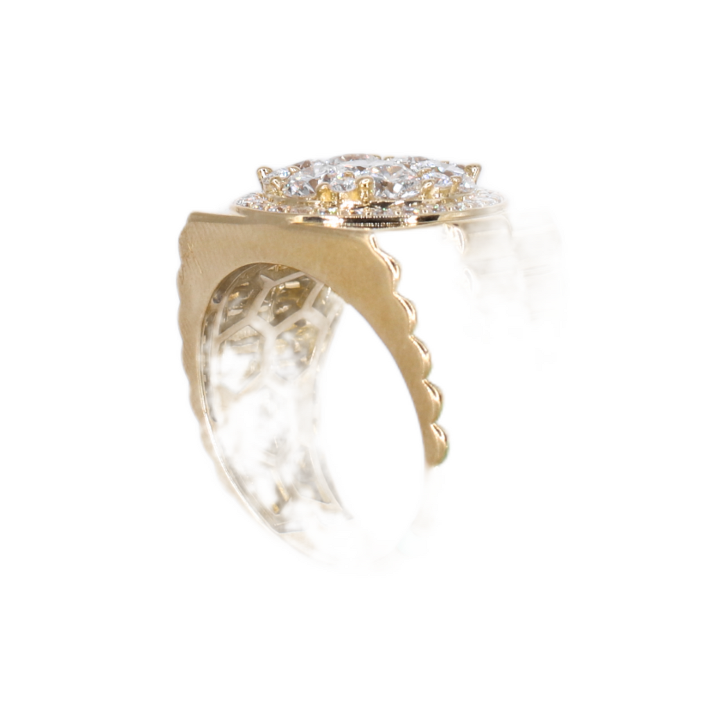 10k Solid Gold Lab Diamond Royal Apex Men's Ring