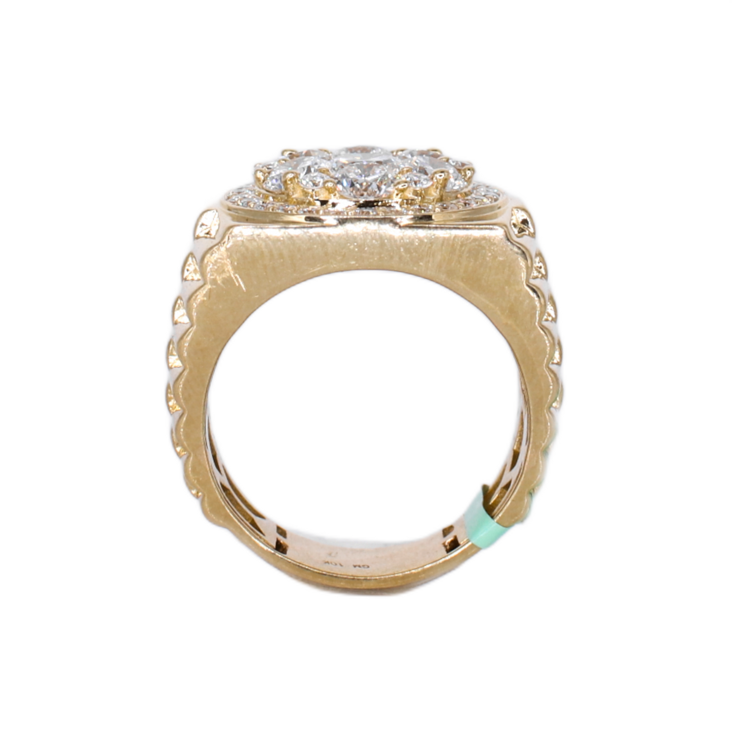 10k Solid Gold Lab Diamond Royal Apex Men's Ring