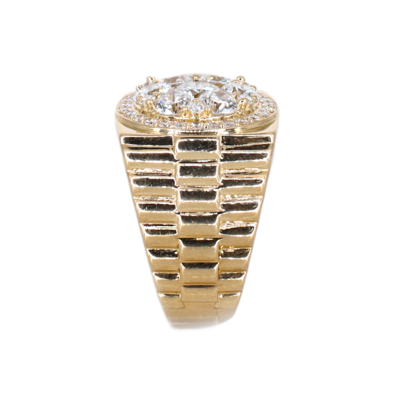 10k Solid Gold Lab Diamond Royal Apex Men's Ring