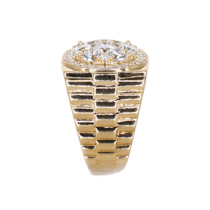 10k Solid Gold Lab Diamond Royal Apex Men's Ring
