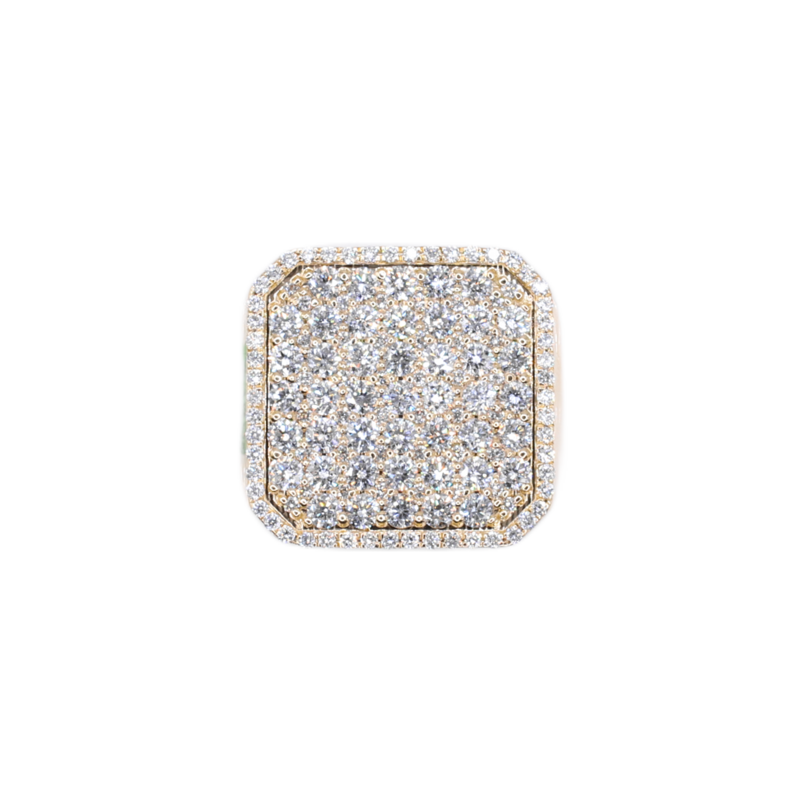 10k Solid Gold Lab Diamond Square Men's Ring