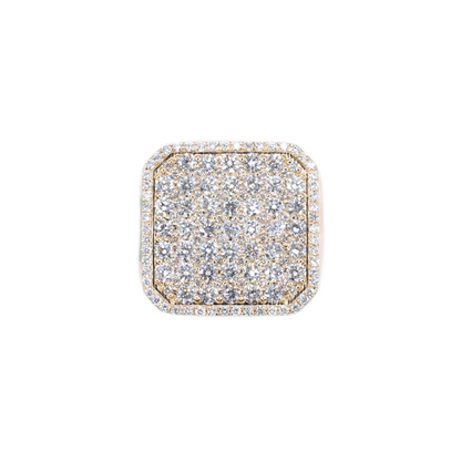 10k Solid Gold Lab Diamond Square Men's Ring