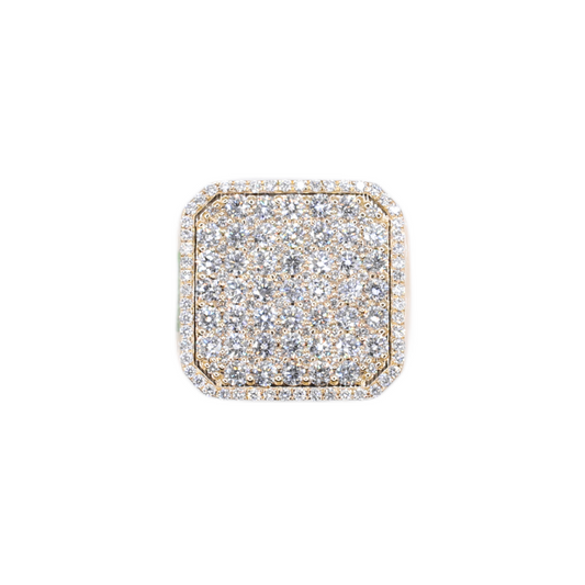 10k Solid Gold Lab Diamond Square Men's Ring