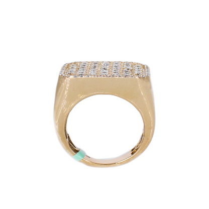 10k Solid Gold Lab Diamond Square Men's Ring