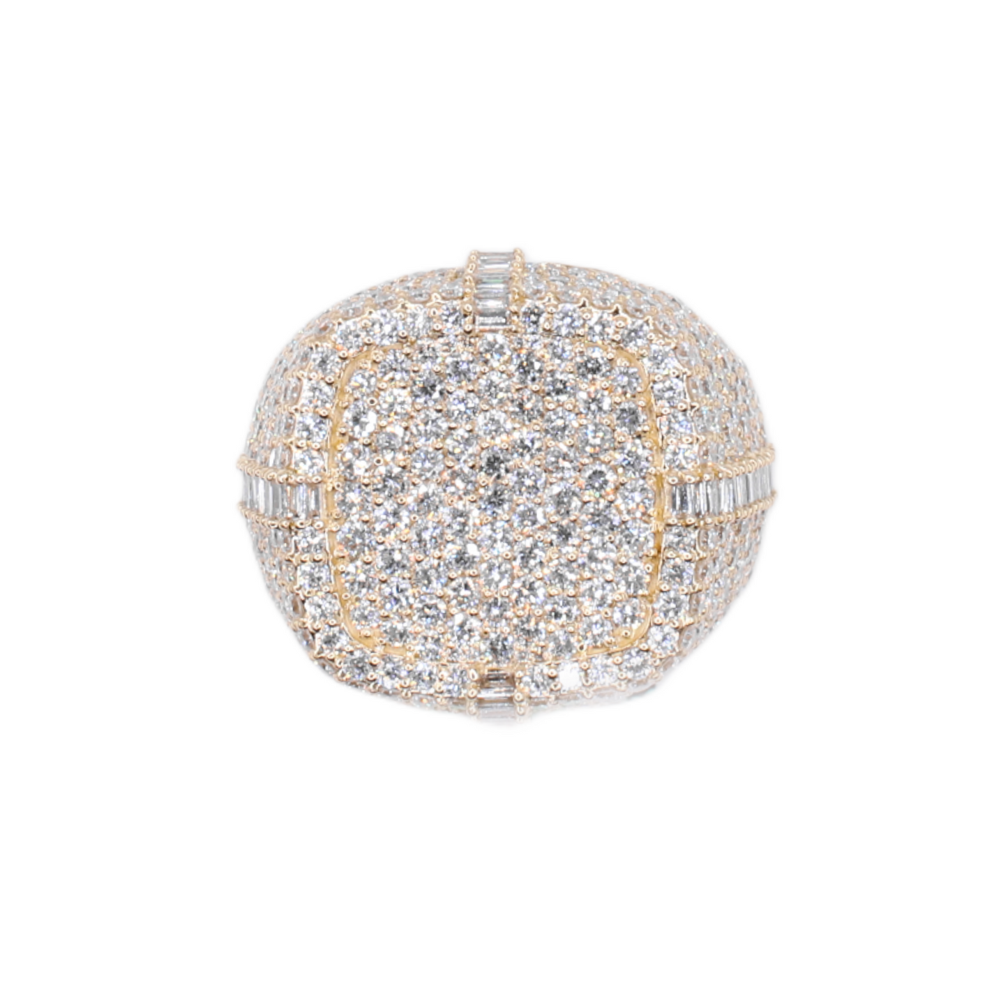 10k Solid Gold Lab Diamond Royal Cluster Men's Ring