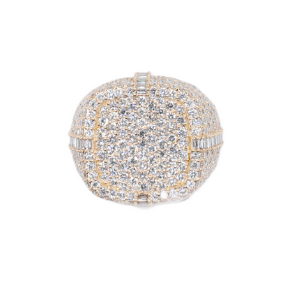 10k Solid Gold Lab Diamond Royal Cluster Men's Ring