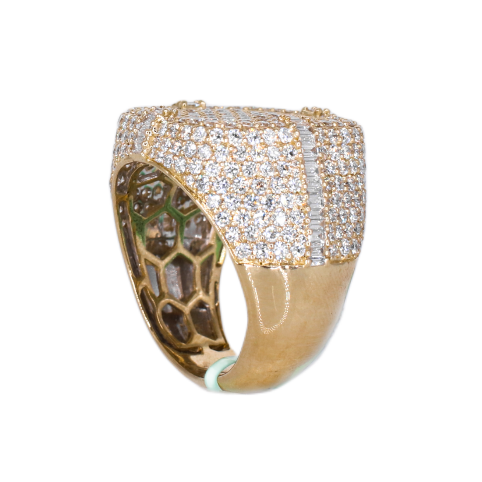 10k Solid Gold Lab Diamond Royal Cluster Men's Ring