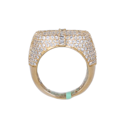 10k Solid Gold Lab Diamond Royal Cluster Men's Ring
