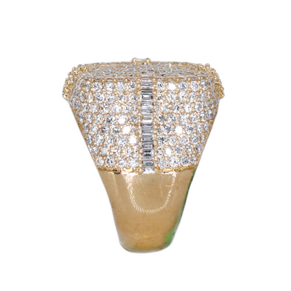 10k Solid Gold Lab Diamond Royal Cluster Men's Ring