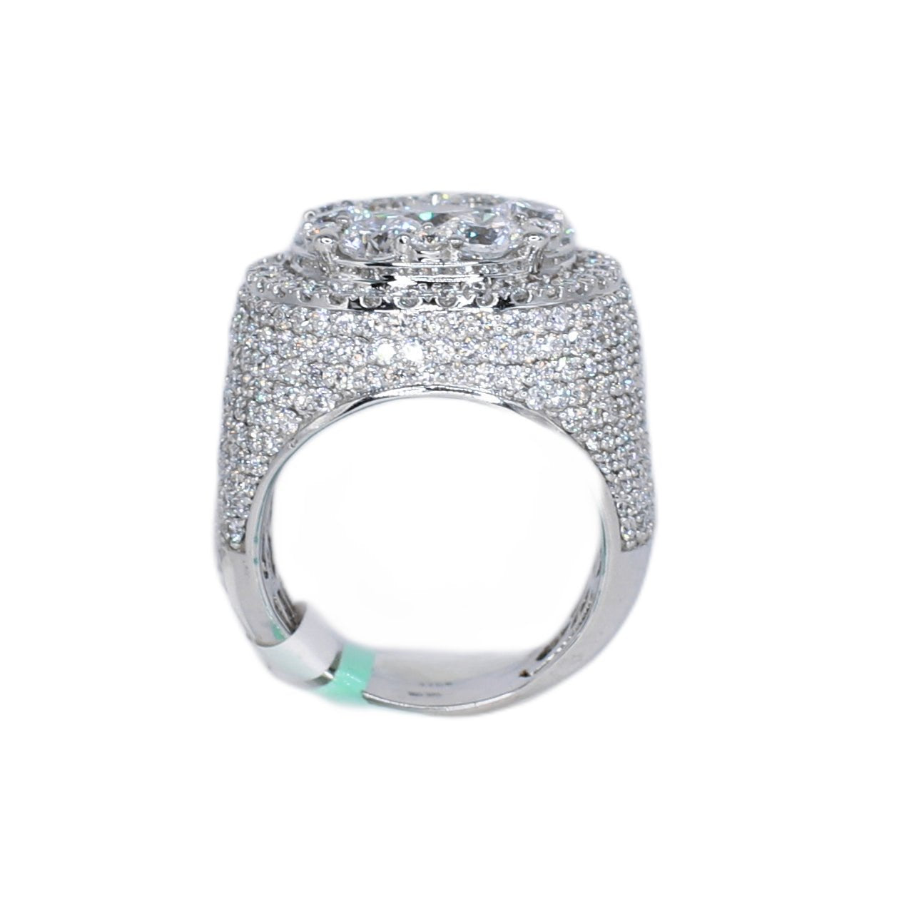 10k Solid Gold Lab Diamond XL Pointer Cluster Men's Ring