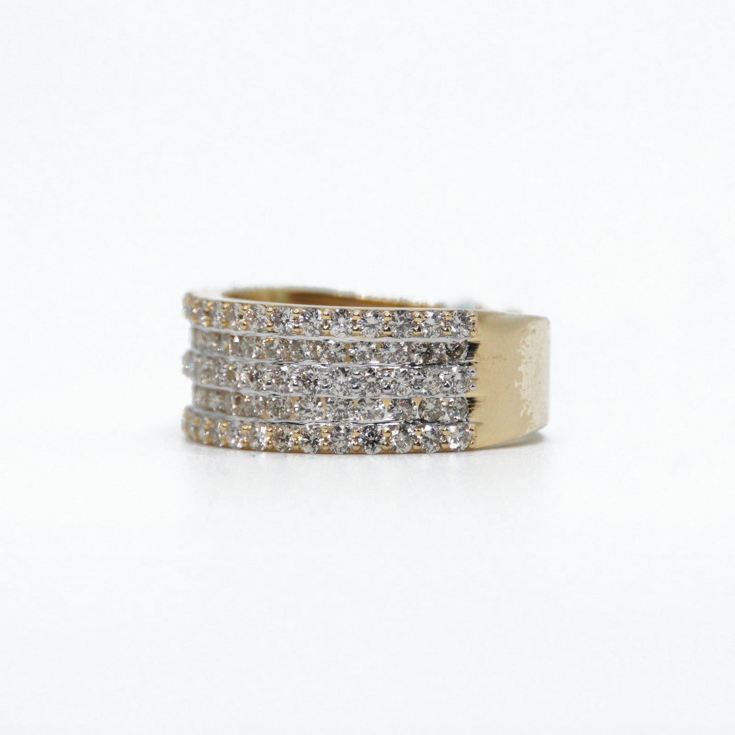 10k Solid Gold Lab Diamond Double-Row 9.5mm Band