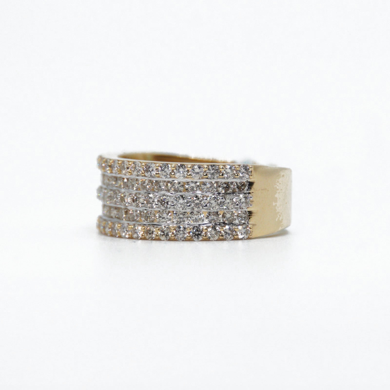 10k Solid Gold Lab Diamond Double-Row 9.5mm Band