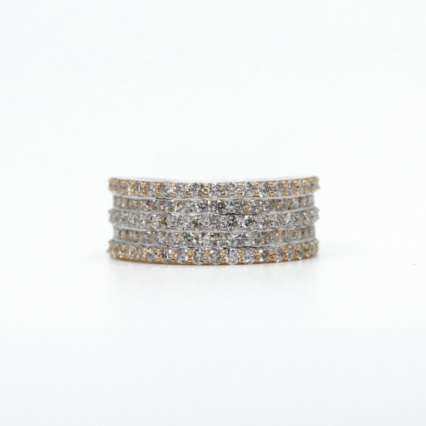 10k Solid Gold Lab Diamond Double-Row 9.5mm Band
