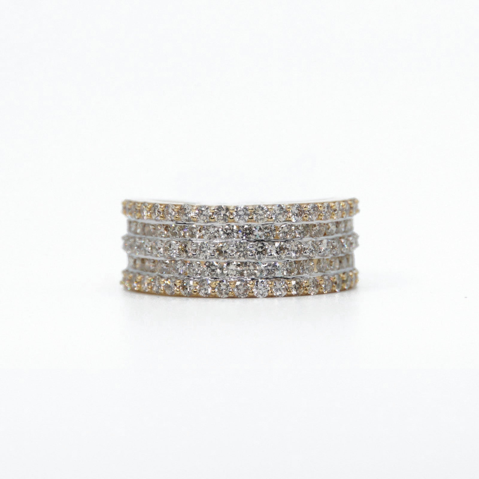 10k Solid Gold Lab Diamond Double-Row 9.5mm Band