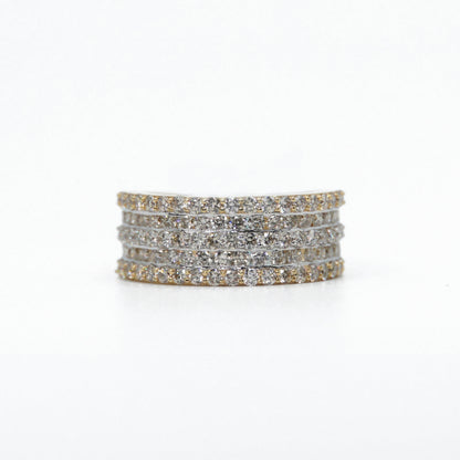 10k Solid Gold Lab Diamond Double-Row 9.5mm Band