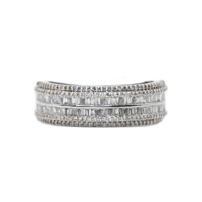 10k Solid Gold VS Diamond Single-Row Baguette Band