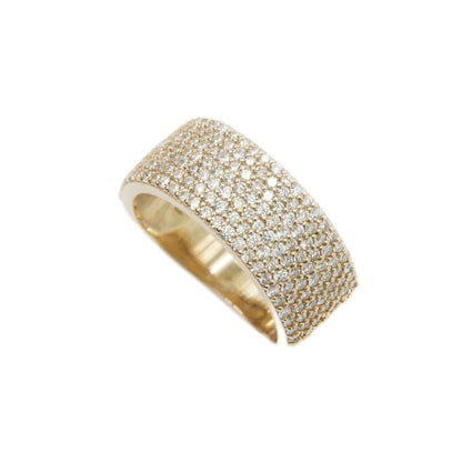 10k Solid Gold VS1 Diamond Flooded XL Men's Band