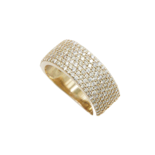 10k Solid Gold VS1 Diamond Flooded XL Men's Band