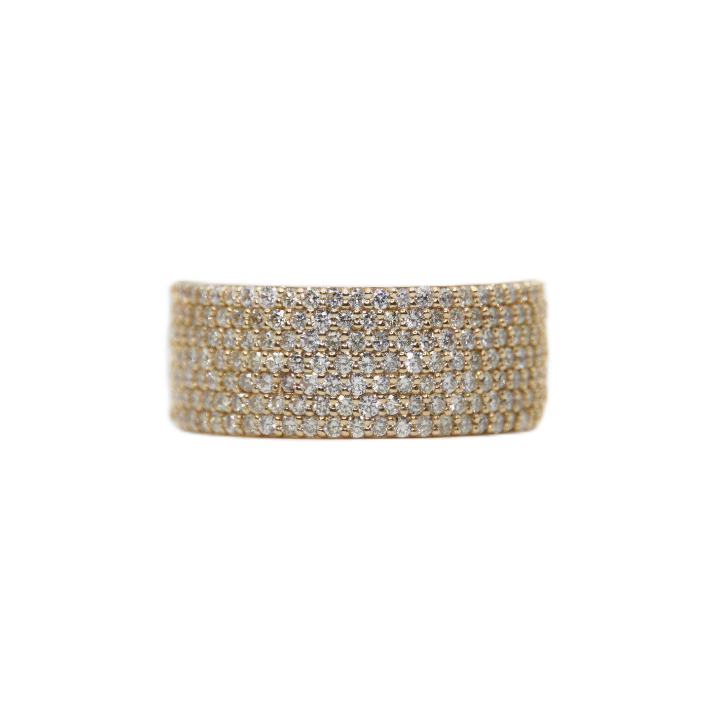 10k Solid Gold VS1 Diamond Flooded XL Men's Band