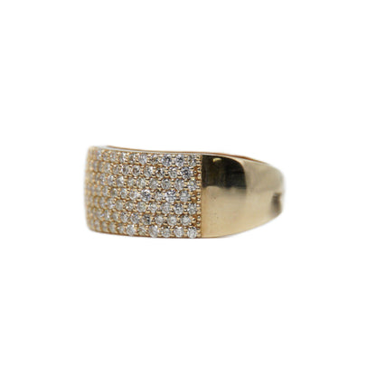 10k Solid Gold VS1 Diamond Flooded XL Men's Band
