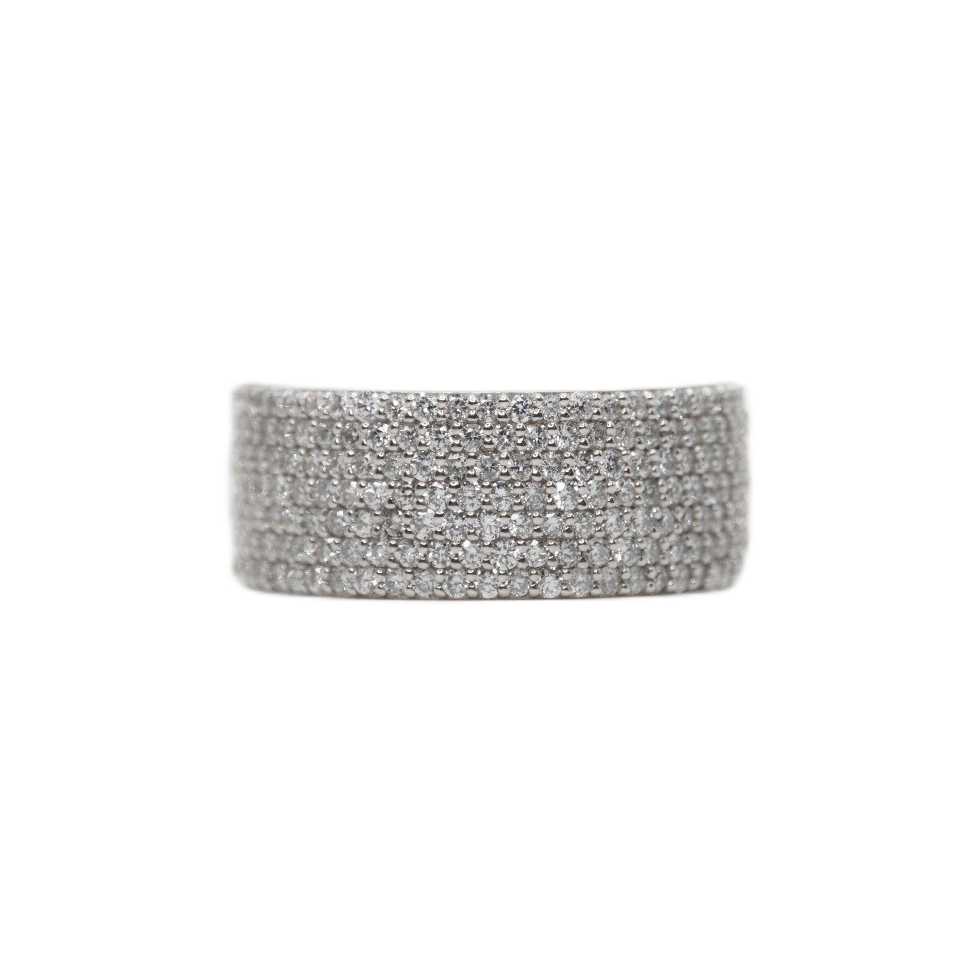 10k Solid Gold VS1 Diamond Flooded XL Men's Band