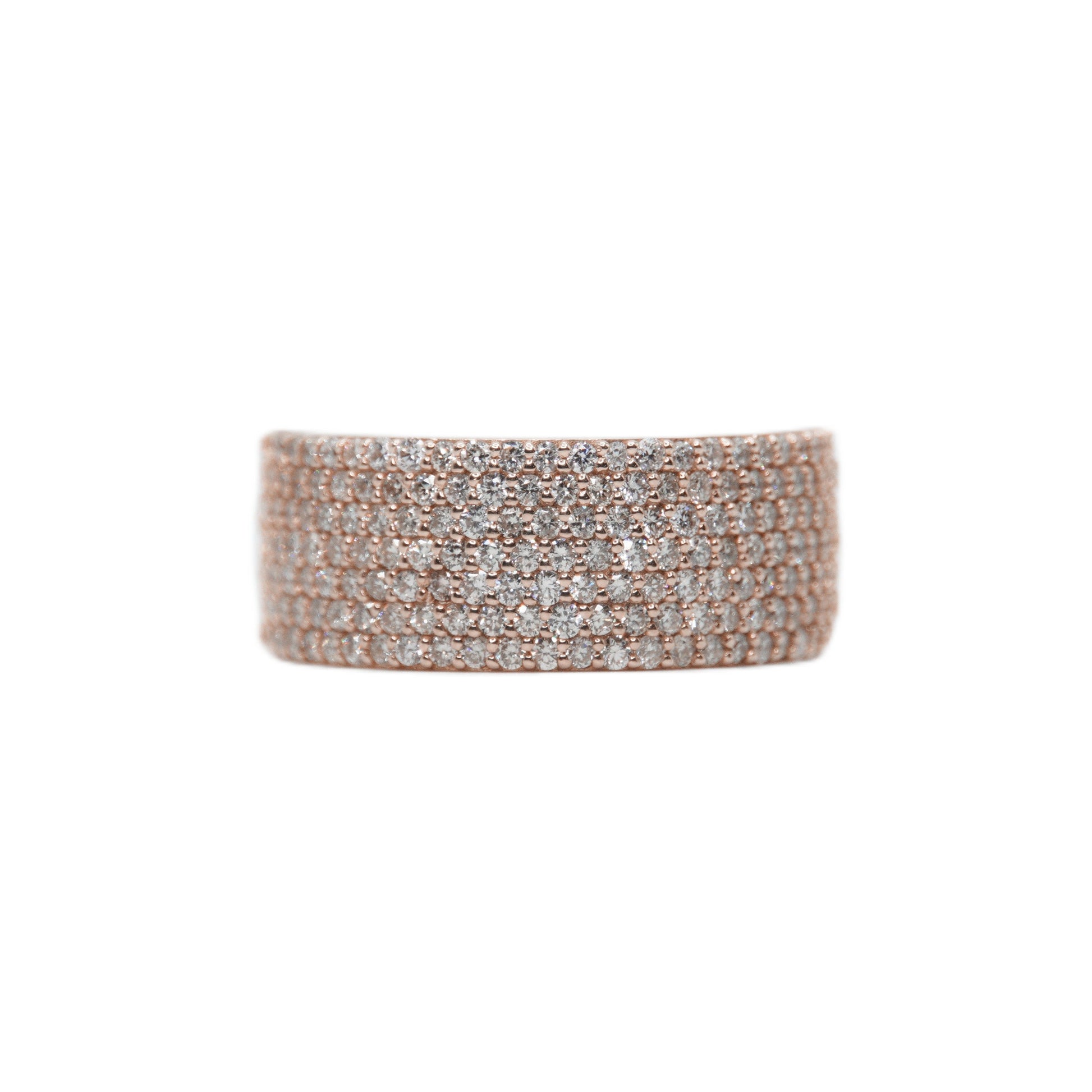 10k Solid Gold VS1 Diamond Flooded XL Men's Band